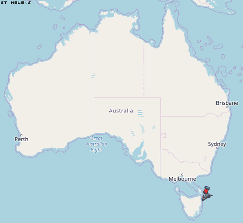 St Helens Karte Australien