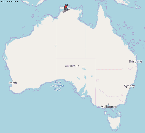 Southport Karte Australien