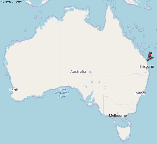 Hervey Bay Karte Australien