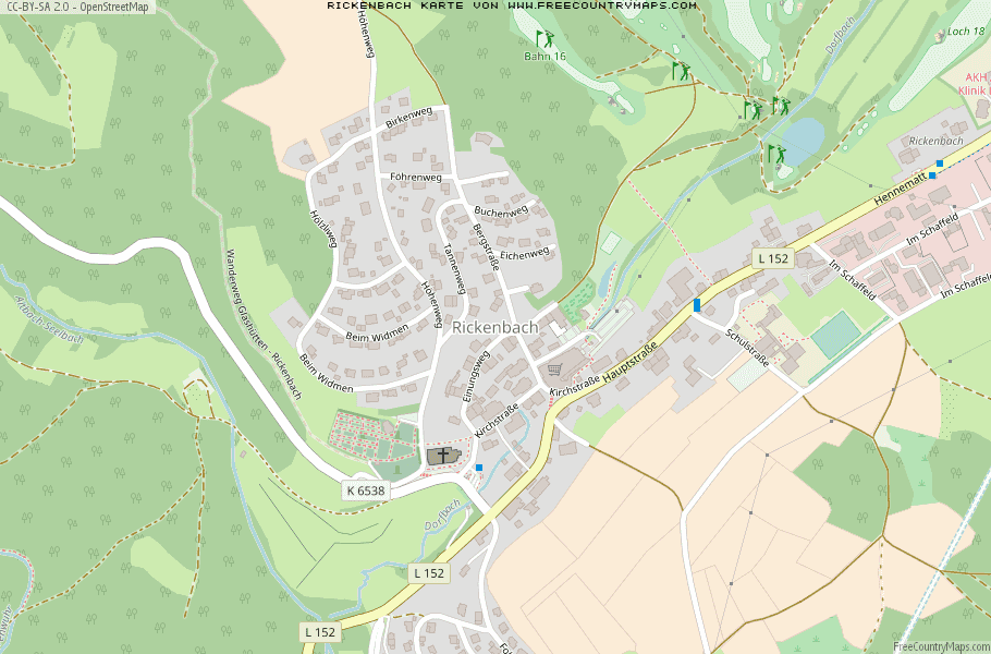 Karte Von Rickenbach Deutschland