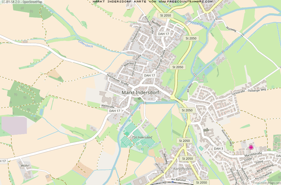 Karte Von Markt Indersdorf Deutschland