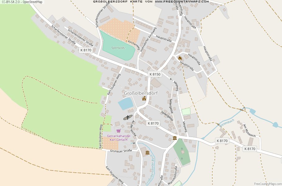 Karte Von Großolbersdorf Deutschland