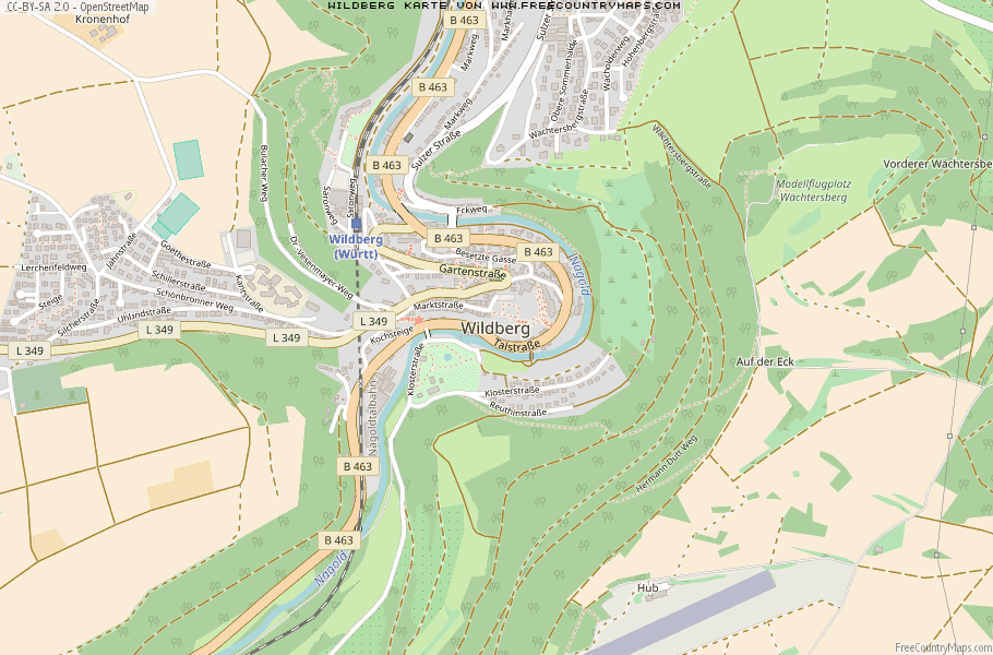 Karte Von Wildberg Deutschland