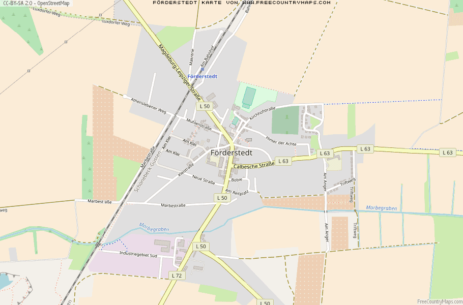 Karte Von Förderstedt Deutschland