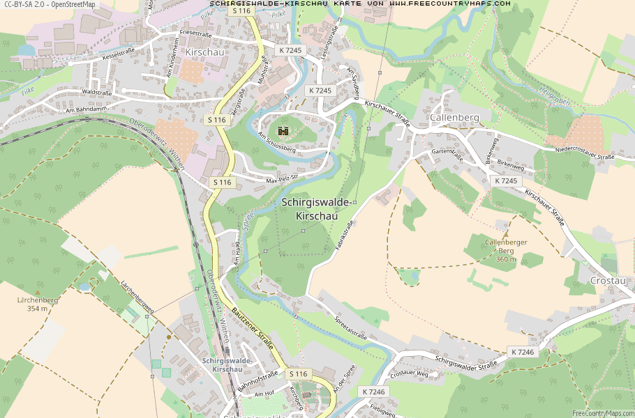 Karte Von Schirgiswalde-Kirschau Deutschland