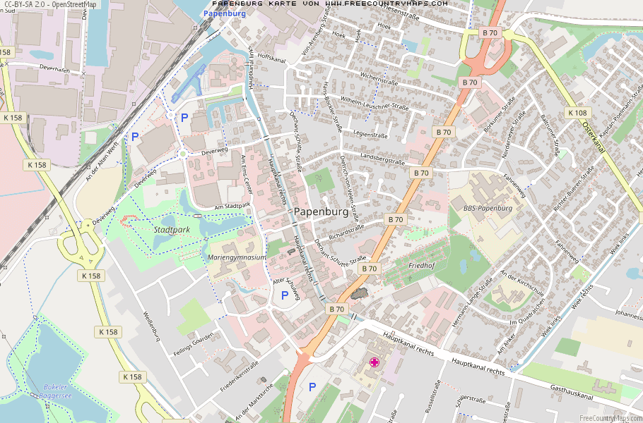 Karte Von Papenburg Deutschland