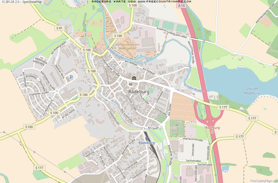 Karte Von Radeburg Deutschland