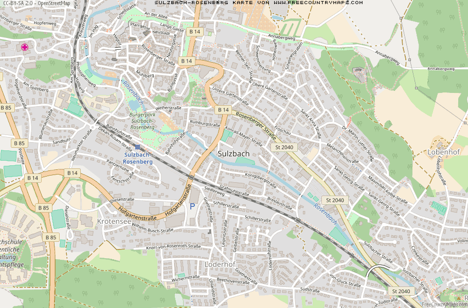 Karte Von Sulzbach-Rosenberg Deutschland