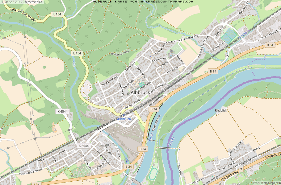 Karte Von Albbruck Deutschland