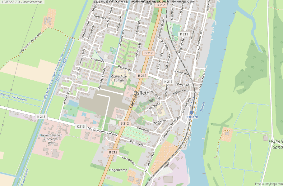 Karte Von Elsfleth Deutschland