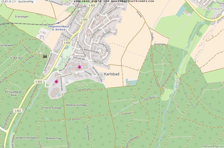 Karte Von Karlsbad Deutschland