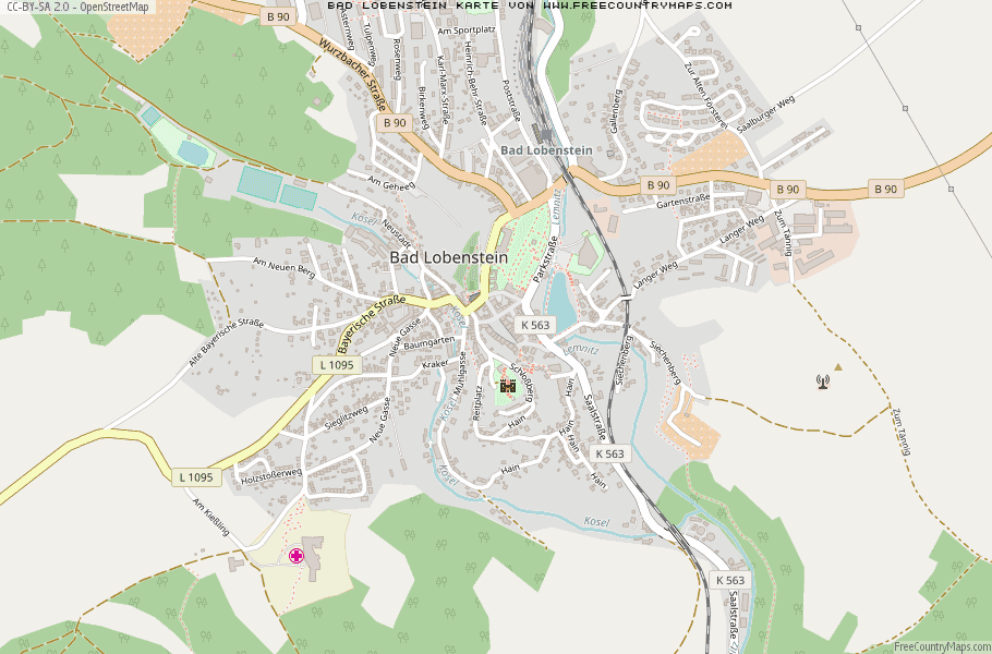 Karte Von Bad Lobenstein Deutschland