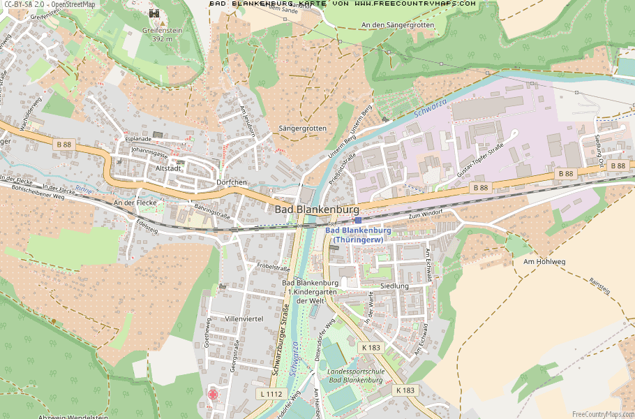 Karte Von Bad Blankenburg Deutschland