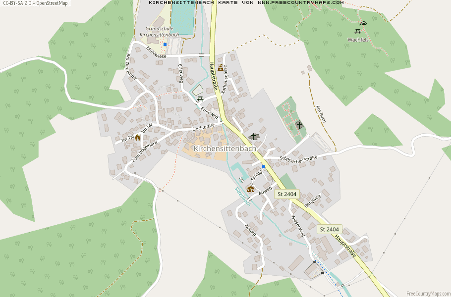 Karte Von Kirchensittenbach Deutschland