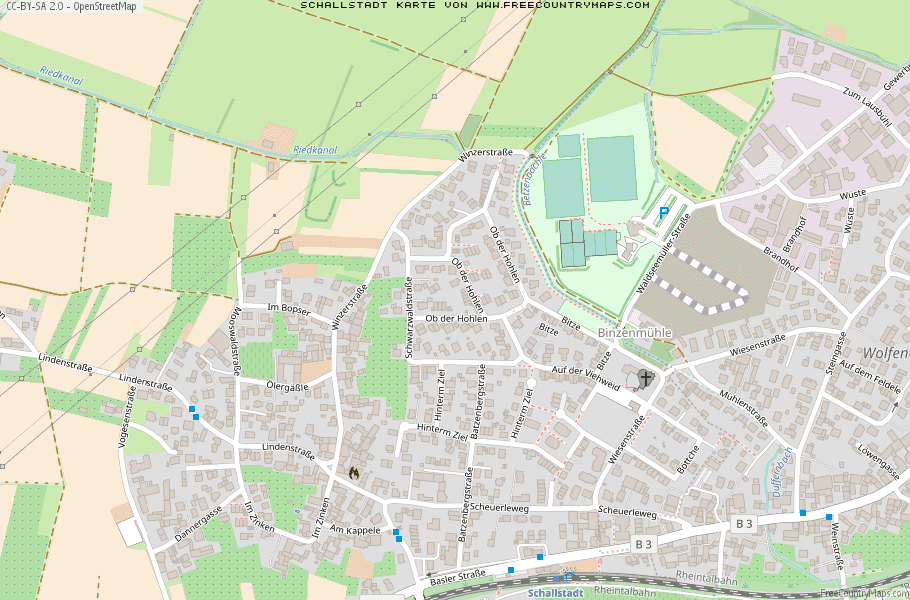 Karte Von Schallstadt Deutschland