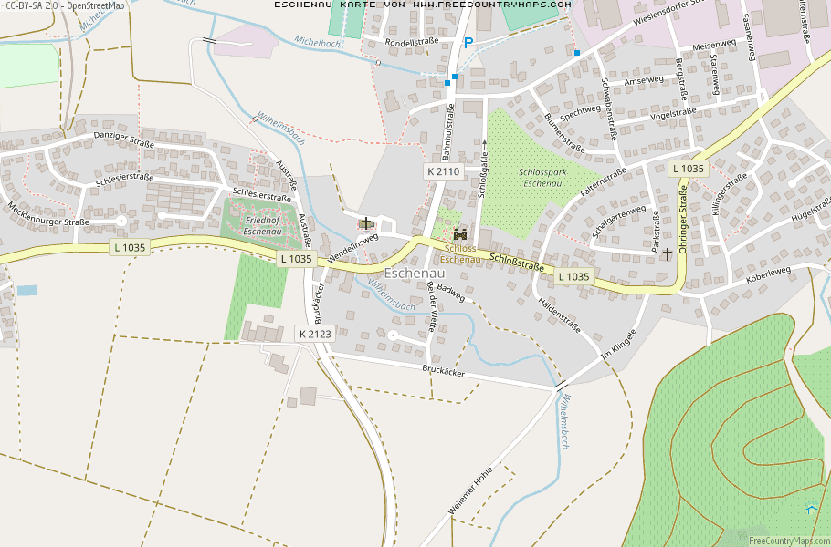 Karte Von Eschenau Deutschland