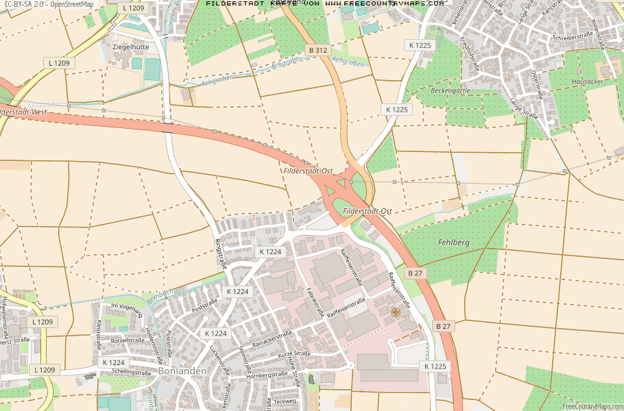 Karte Von Filderstadt Deutschland