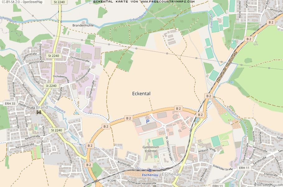 Karte Von Eckental Deutschland