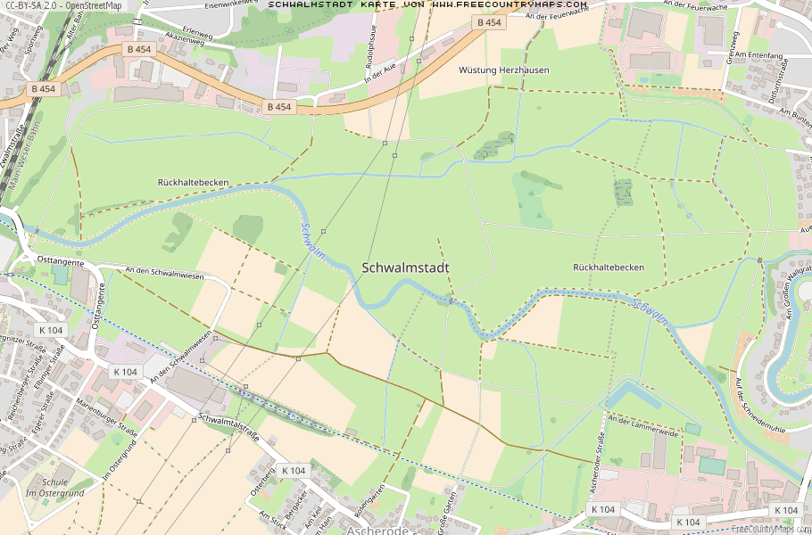 Karte Von Schwalmstadt Deutschland