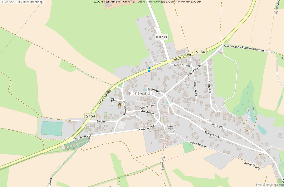 Karte Von Lichtenhain Deutschland
