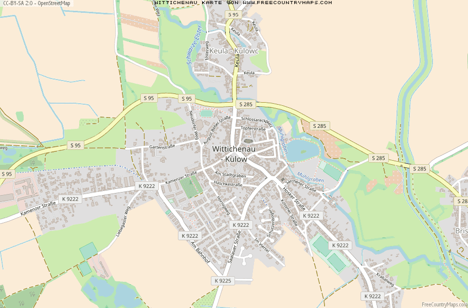 Karte Von Wittichenau Deutschland