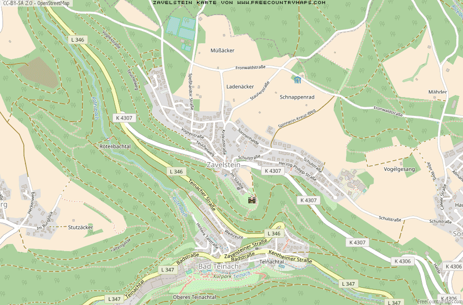 Karte Von Zavelstein Deutschland
