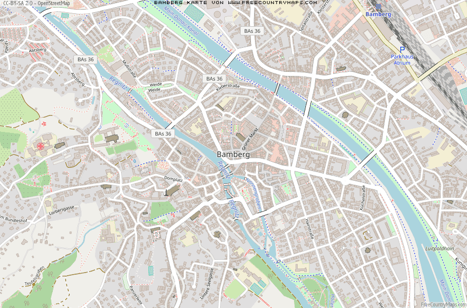 Karte Von Bamberg Deutschland