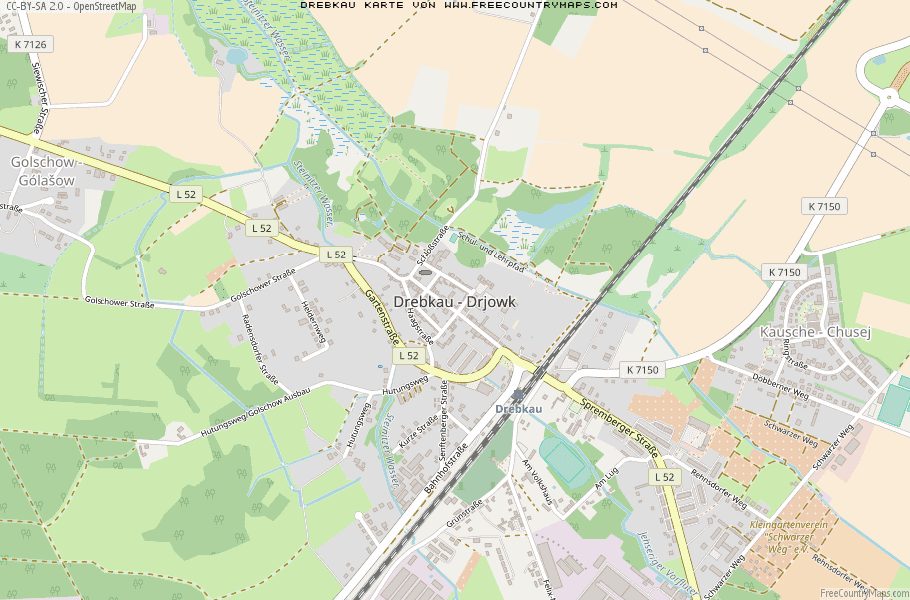 Karte Von Drebkau Deutschland