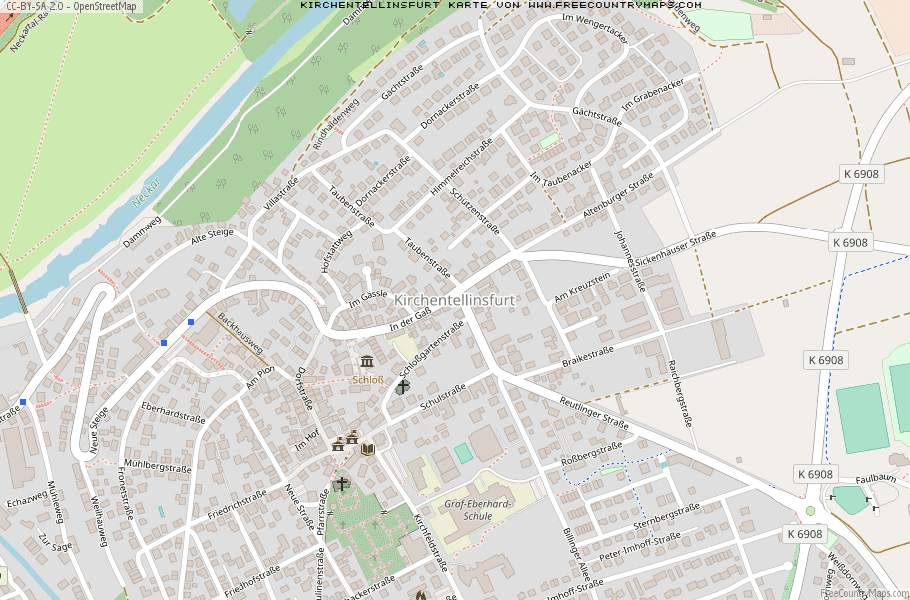 Karte Von Kirchentellinsfurt Deutschland