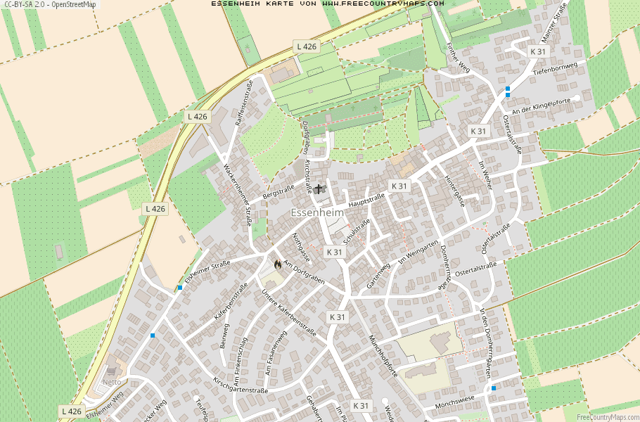 Karte Von Essenheim Deutschland