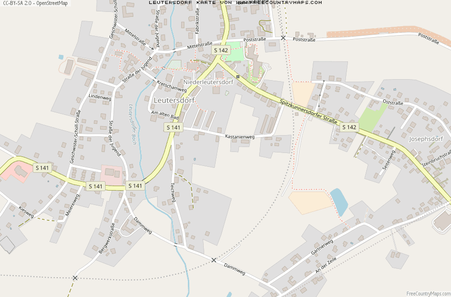 Karte Von Leutersdorf Deutschland