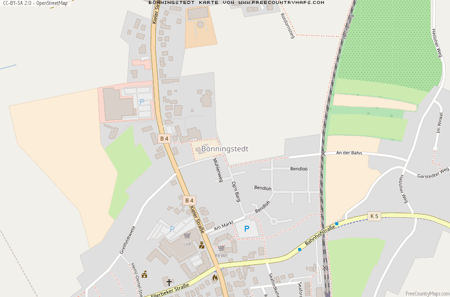 Karte Von Bönningstedt Deutschland