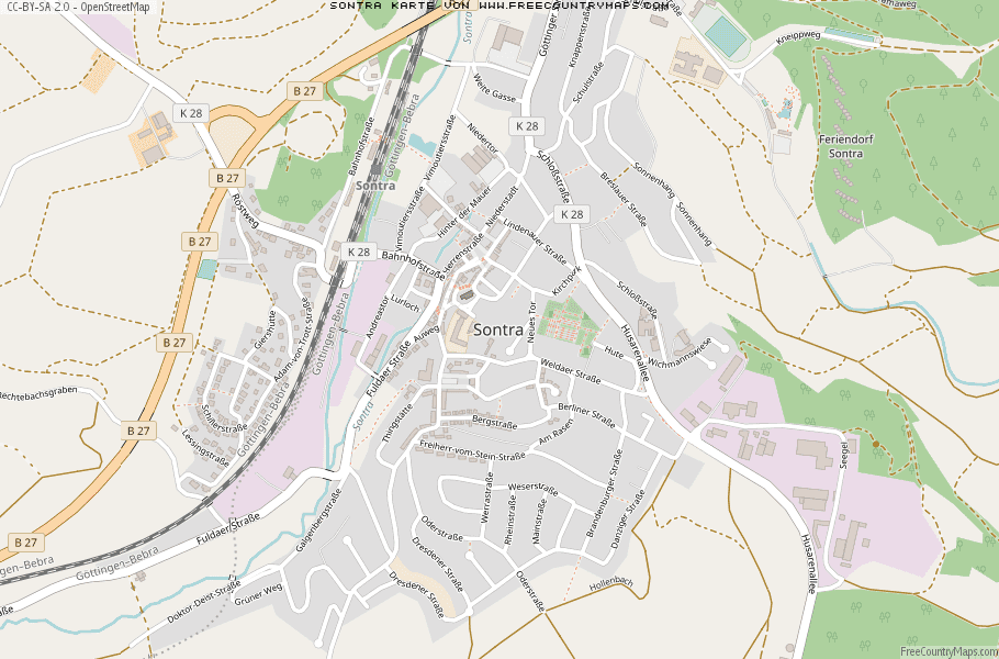 Karte Von Sontra Deutschland