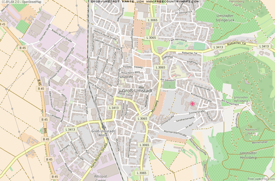Karte Von Groß-Umstadt Deutschland