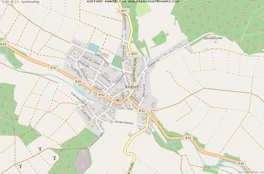 Karte Von Kirtorf Deutschland
