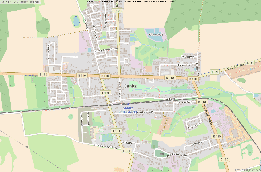 Karte Von Sanitz Deutschland