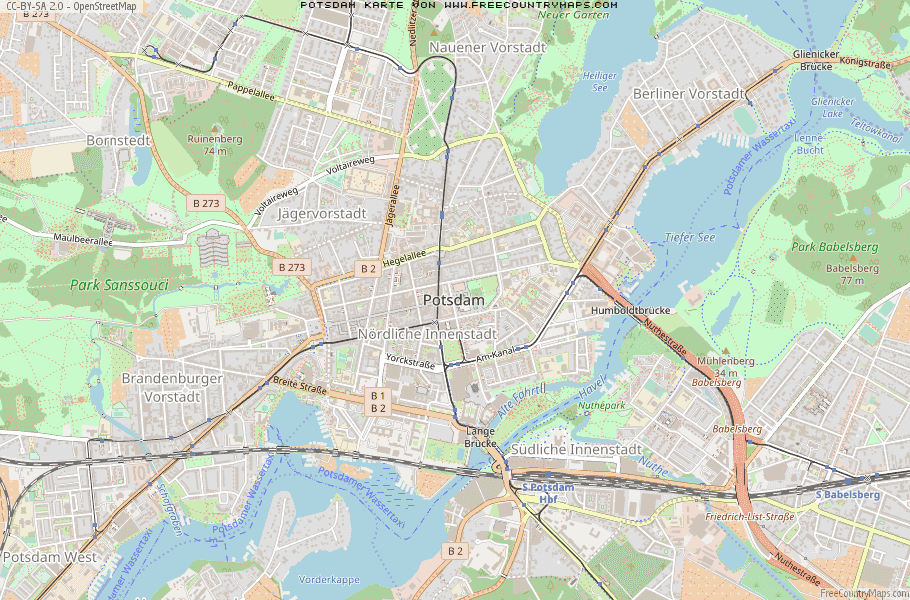 Karte Von Potsdam Deutschland