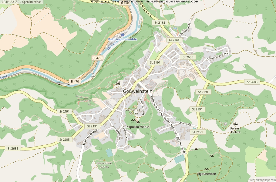 Karte Von Gößweinstein Deutschland