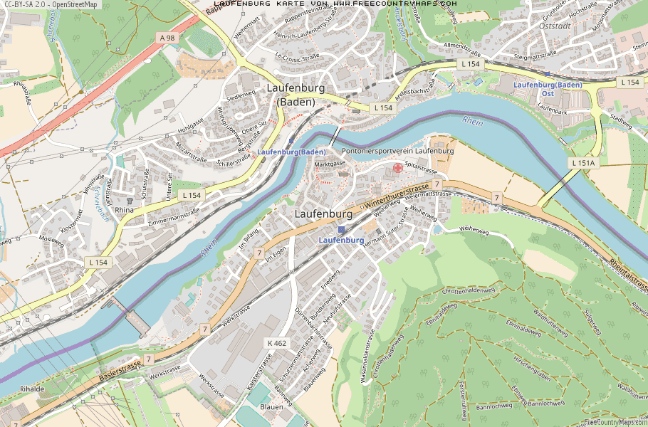 Karte Von Laufenburg Deutschland