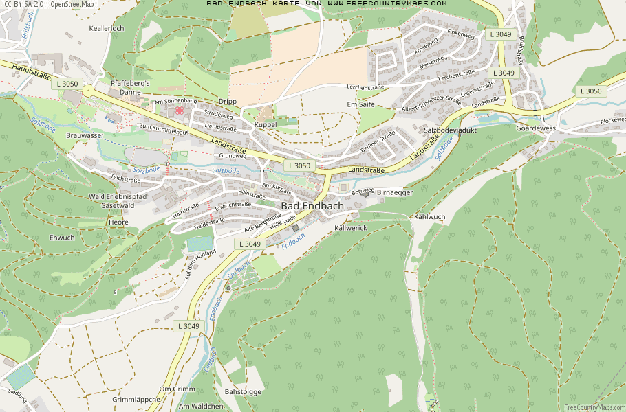 Karte Von Bad Endbach Deutschland