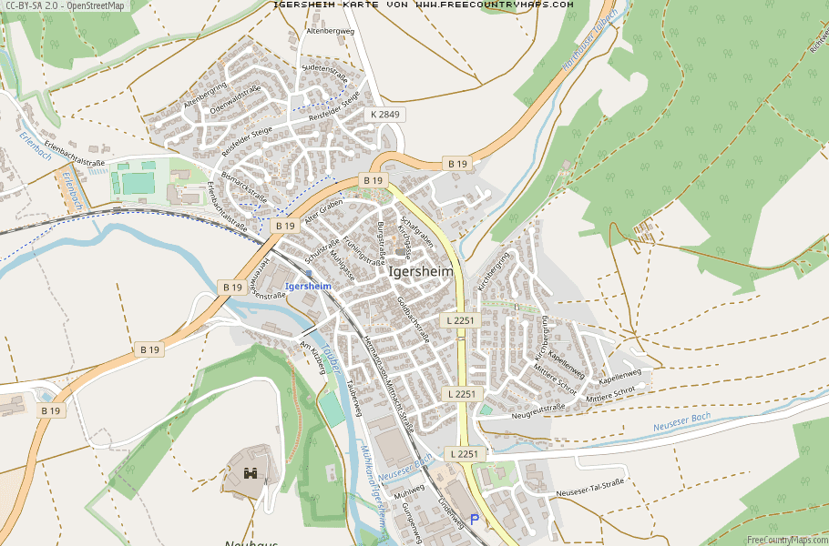 Karte Von Igersheim Deutschland