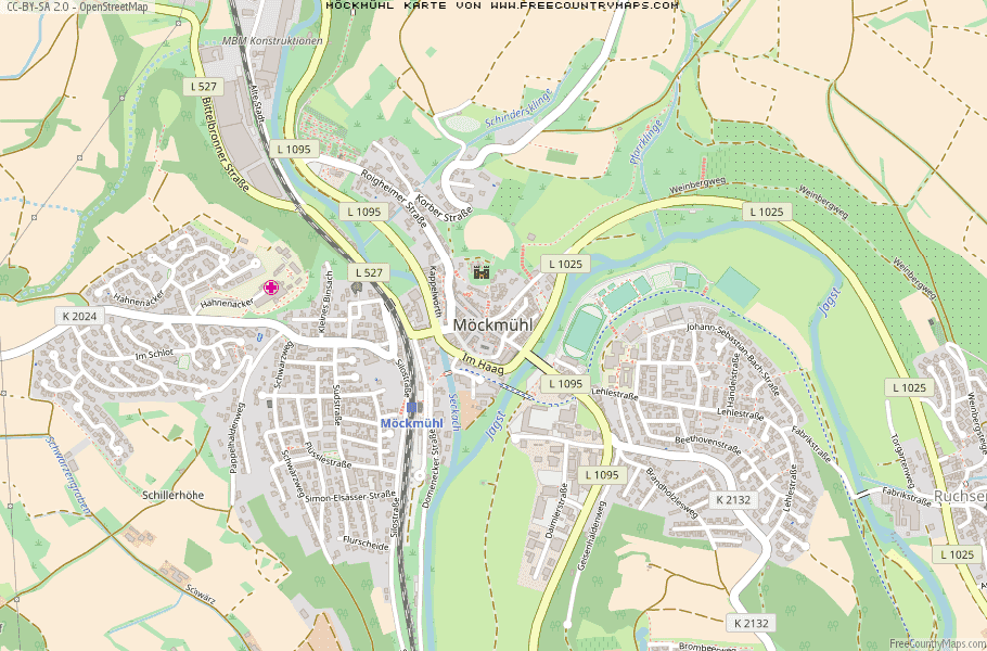 Karte Von Möckmühl Deutschland
