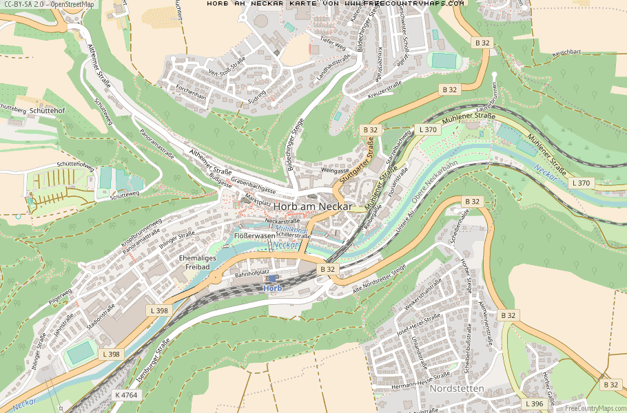 Karte Von Horb am Neckar Deutschland