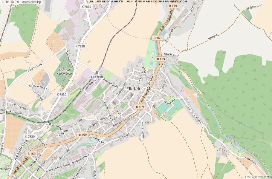 Karte Von Ellefeld Deutschland