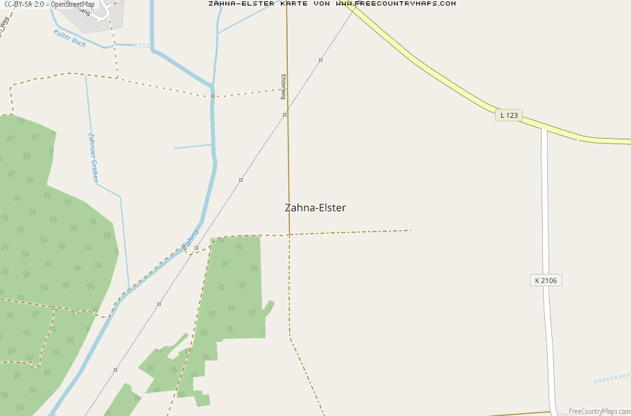 Karte Von Zahna-Elster Deutschland