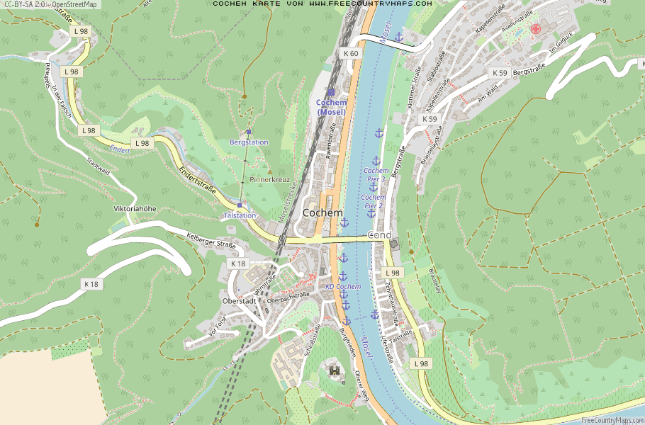 Karte Von Cochem Deutschland