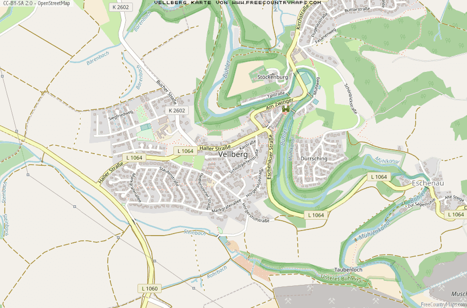 Karte Von Vellberg Deutschland
