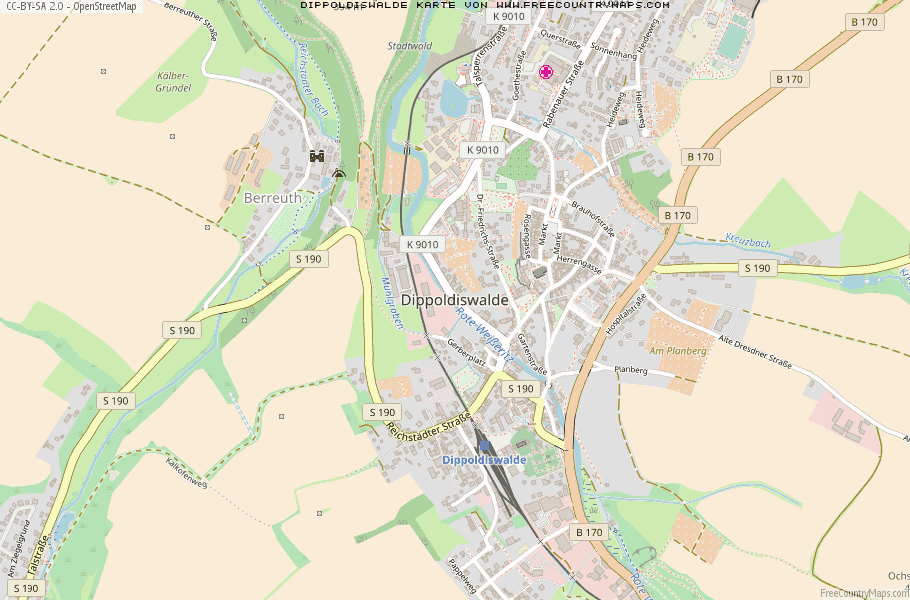 Karte Von Dippoldiswalde Deutschland
