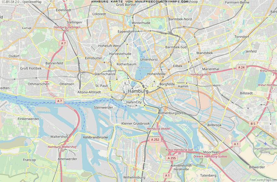 Karte Von Hamburg Deutschland