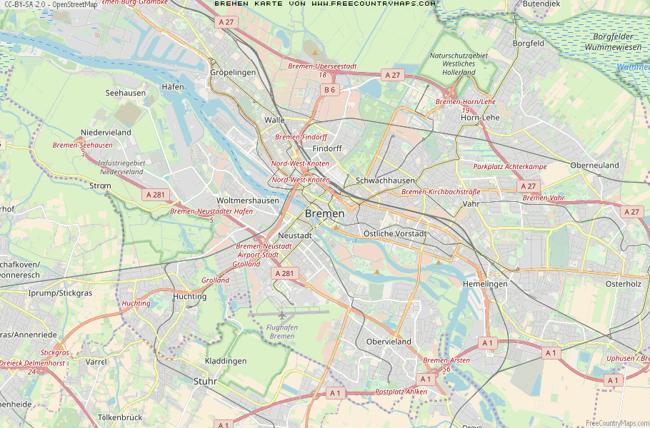 Karte Von Bremen Deutschland